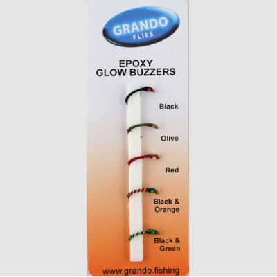 Grando Flies Fly Selection Box   Epoxy Glow Buzzers