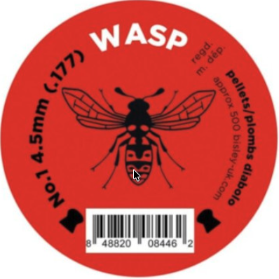 Wasp Air Gun Pellets 177 Quantity 500